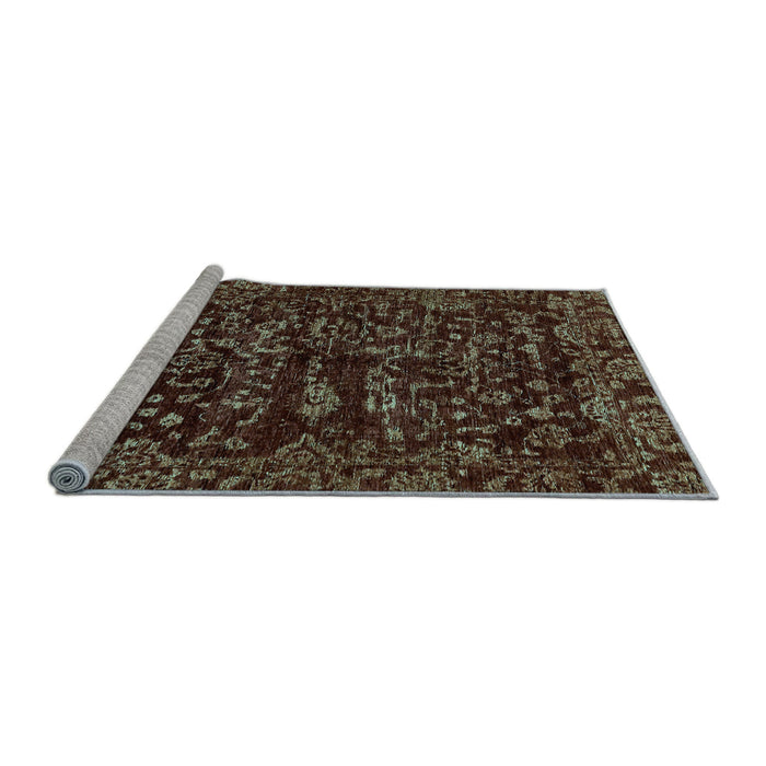 Sideview of Machine Washable Abstract Light Blue Modern Rug, wshabs488lblu