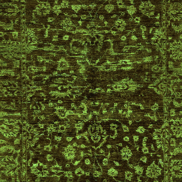 Machine Washable Abstract Green Modern Area Rugs, wshabs488grn