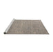 Sideview of Machine Washable Abstract Tan Brown Rug, wshabs4890