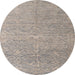 Round Machine Washable Abstract Tan Brown Rug, wshabs4890