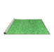 Sideview of Machine Washable Abstract Emerald Green Modern Area Rugs, wshabs4890emgrn