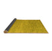 Sideview of Abstract Yellow Modern Rug, abs4890yw