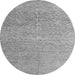 Round Machine Washable Abstract Gray Modern Rug, wshabs4890gry