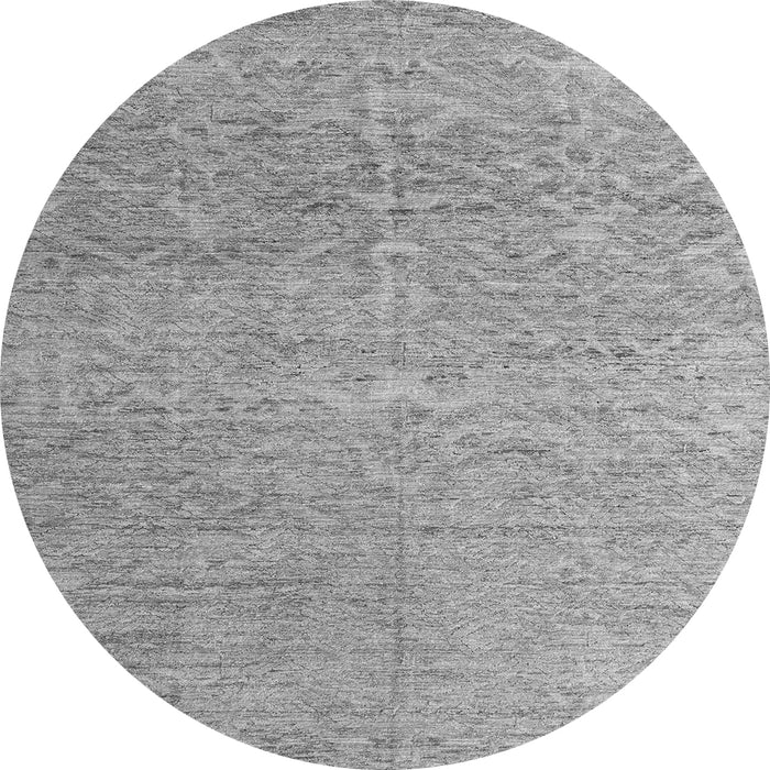 Round Abstract Gray Modern Rug, abs4890gry