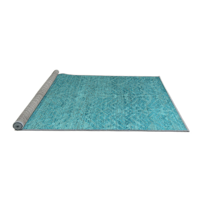 Sideview of Machine Washable Abstract Light Blue Modern Rug, wshabs4890lblu