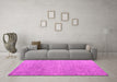 Machine Washable Abstract Pink Modern Rug in a Living Room, wshabs4890pnk