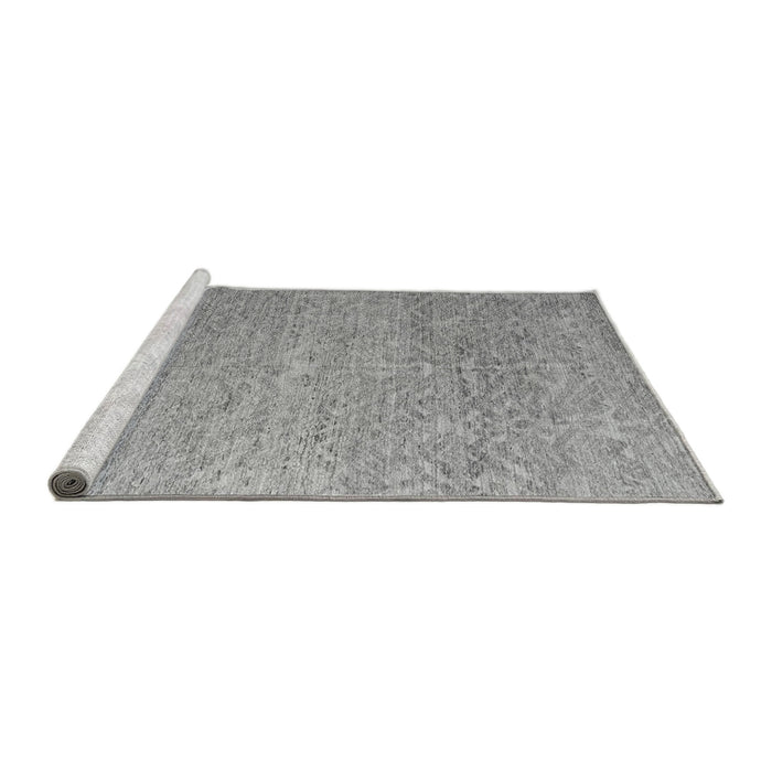 Sideview of Machine Washable Abstract Gray Modern Rug, wshabs4890gry