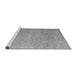 Sideview of Machine Washable Abstract Gray Modern Rug, wshabs4890gry