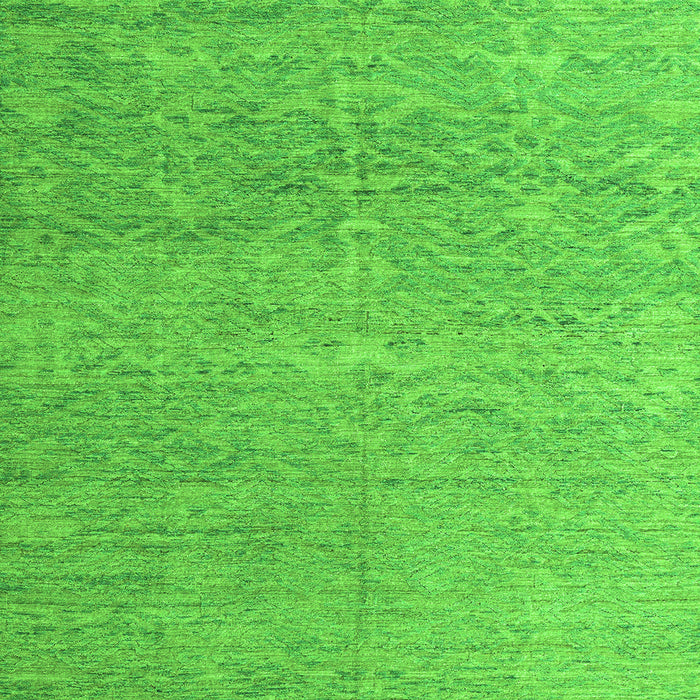 Square Abstract Green Modern Rug, abs4890grn