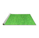 Sideview of Machine Washable Abstract Green Modern Area Rugs, wshabs4890grn