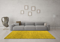 Machine Washable Abstract Yellow Modern Rug, wshabs4890yw