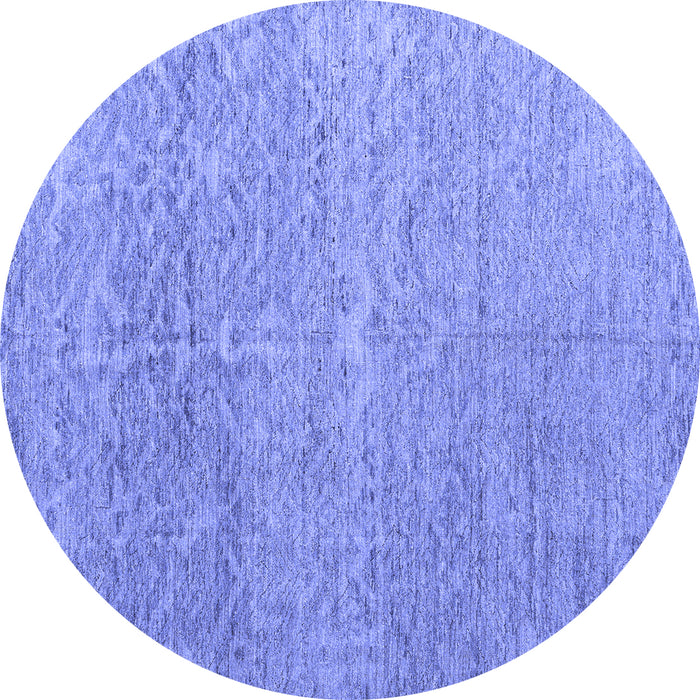 Round Machine Washable Abstract Blue Modern Rug, wshabs4890blu