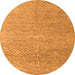 Round Abstract Orange Modern Rug, abs4890org