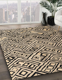 Abstract Brown Modern Rug, abs4891