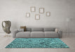 Machine Washable Abstract Light Blue Modern Rug in a Living Room, wshabs4891lblu