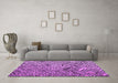 Machine Washable Abstract Purple Modern Area Rugs in a Living Room, wshabs4891pur