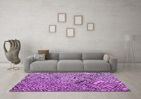 Machine Washable Abstract Purple Modern Rug, wshabs4891pur