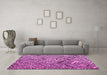 Machine Washable Abstract Pink Modern Rug in a Living Room, wshabs4891pnk