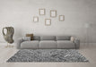 Machine Washable Abstract Gray Modern Rug in a Living Room,, wshabs4891gry