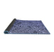 Sideview of Abstract Blue Modern Rug, abs4891blu