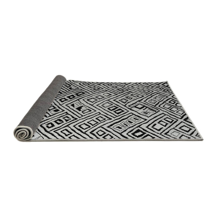 Sideview of Abstract Gray Modern Rug, abs4891gry