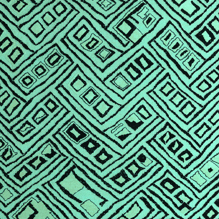 Machine Washable Abstract Turquoise Modern Area Rugs, wshabs4891turq