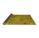 Sideview of Abstract Yellow Modern Rug, abs4891yw