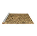 Sideview of Machine Washable Abstract Brown Modern Rug, wshabs4891brn