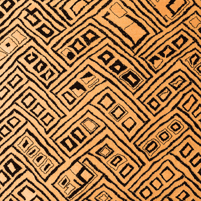 Machine Washable Abstract Orange Modern Area Rugs, wshabs4891org