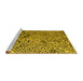 Sideview of Machine Washable Abstract Yellow Modern Rug, wshabs4891yw