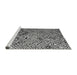 Sideview of Machine Washable Abstract Gray Modern Rug, wshabs4891gry