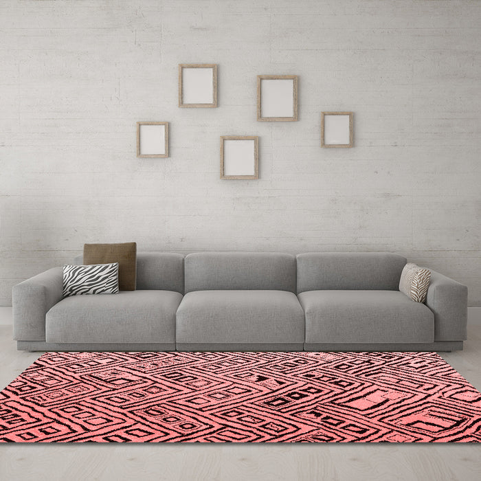 Modern Red Washable Rugs
