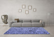 Machine Washable Abstract Blue Modern Rug in a Living Room, wshabs4891blu