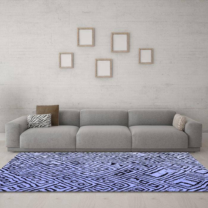 Machine Washable Abstract Blue Modern Rug in a Living Room, wshabs4891blu