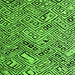 Square Machine Washable Abstract Green Modern Area Rugs, wshabs4891grn