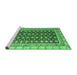 Sideview of Machine Washable Abstract Emerald Green Modern Area Rugs, wshabs4892emgrn