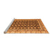 Sideview of Machine Washable Abstract Orange Modern Area Rugs, wshabs4892org