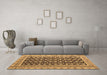 Machine Washable Abstract Brown Modern Rug in a Living Room,, wshabs4892brn