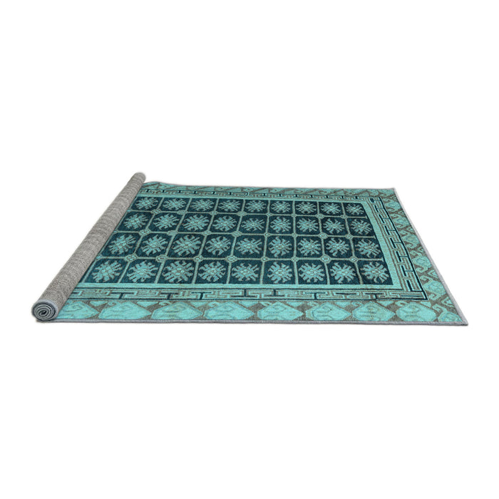 Sideview of Machine Washable Abstract Light Blue Modern Rug, wshabs4892lblu