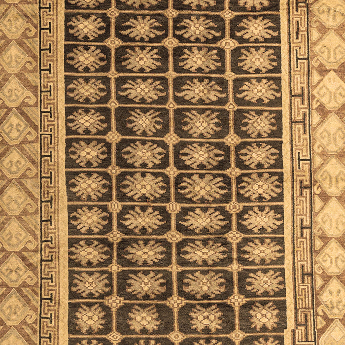 Machine Washable Abstract Brown Modern Rug, wshabs4892brn