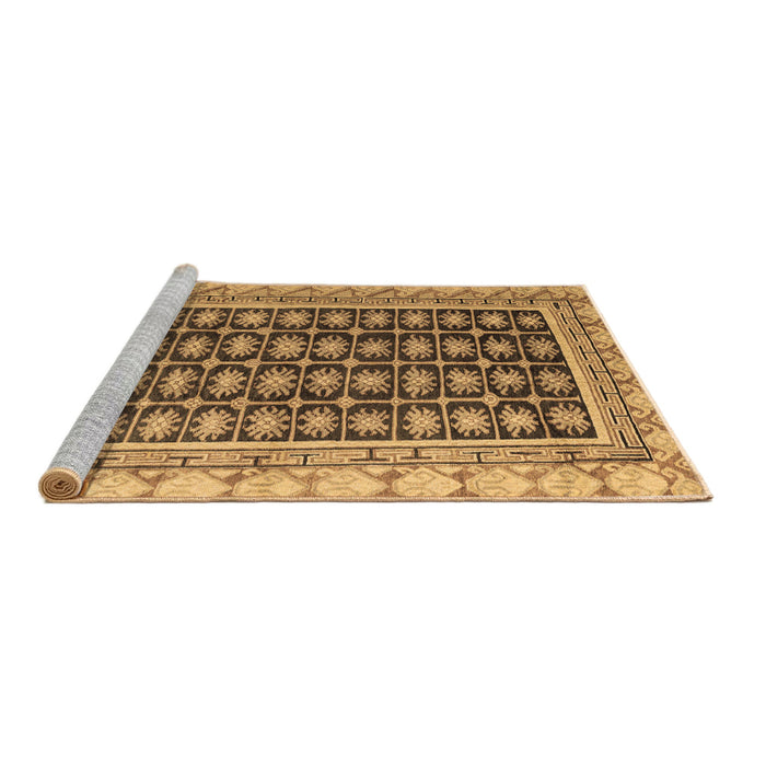 Sideview of Machine Washable Abstract Brown Modern Rug, wshabs4892brn