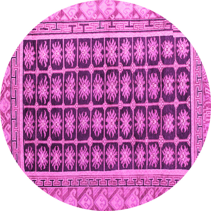 Round Abstract Pink Modern Rug, abs4892pnk
