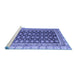 Sideview of Machine Washable Abstract Blue Modern Rug, wshabs4892blu