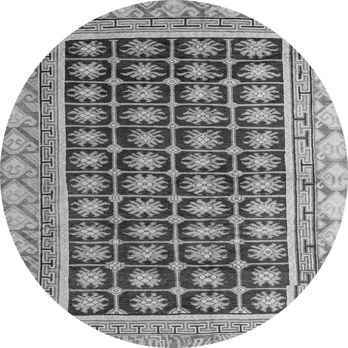 Round Abstract Gray Modern Rug, abs4892gry