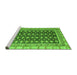 Sideview of Machine Washable Abstract Green Modern Area Rugs, wshabs4892grn