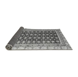 Sideview of Abstract Gray Modern Rug, abs4892gry