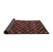 Sideview of Abstract Red Modern Rug, abs4893