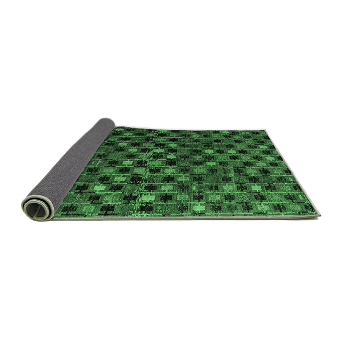 Sideview of Abstract Emerald Green Modern Rug, abs4893emgrn