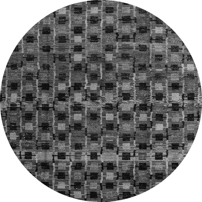 Round Machine Washable Abstract Gray Modern Rug, wshabs4893gry