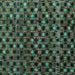 Square Abstract Turquoise Modern Rug, abs4893turq